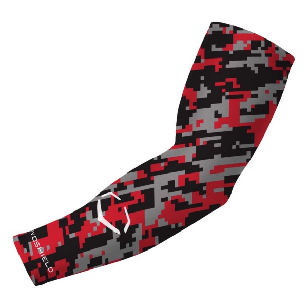 EvoShield A180 Compression Arm Sleeve Digital Camo Red/Black Sports